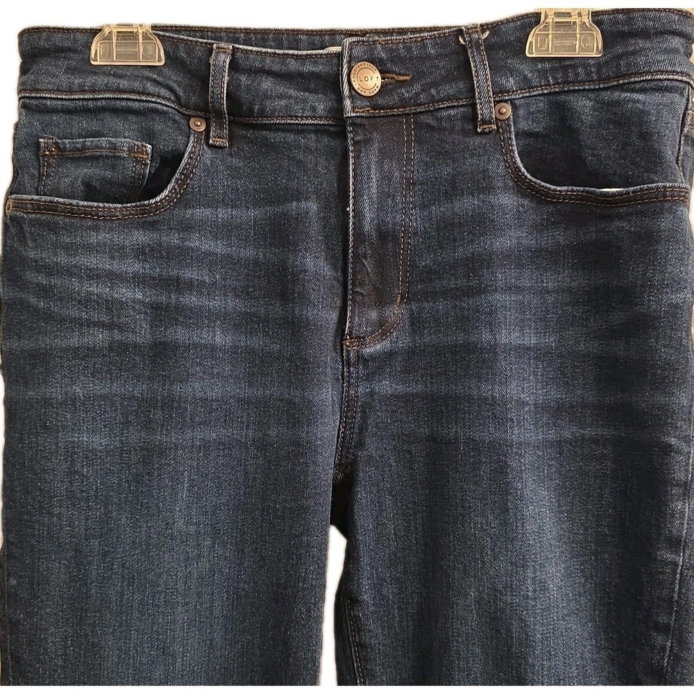 Loft Denim Women's Size 8 Curvy‎ Skinny Jeans Dark Blue Stretch Denim EXCELLENT